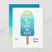 Popsischool-Klasse Valentine Karten für Kinder (Vorne/Hinten)