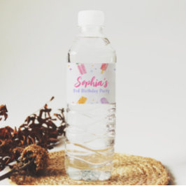 Popsisis Ice Creme Water Flasche Label Summer Part Wasserflaschenetikett