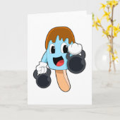 Popsität bei Krafttraining mit Dumbells Karte (Gelbe Blume)