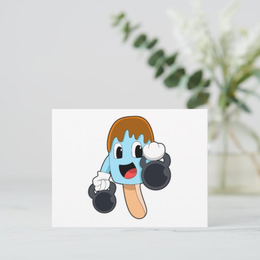 Popsität bei Krafttraining mit Dumbells Postkarte (Stehend Vorderseite)