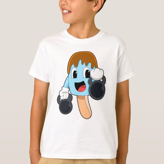 Popsität bei Krafttraining mit Dumbells T-Shirt (Vorderseite)