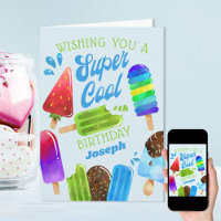 Popsiv Custom Age Boy Super Cool Birthday Card