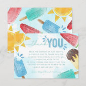 Popsiv Dankeschön Karte Hinweis (Vorne/Hinten)