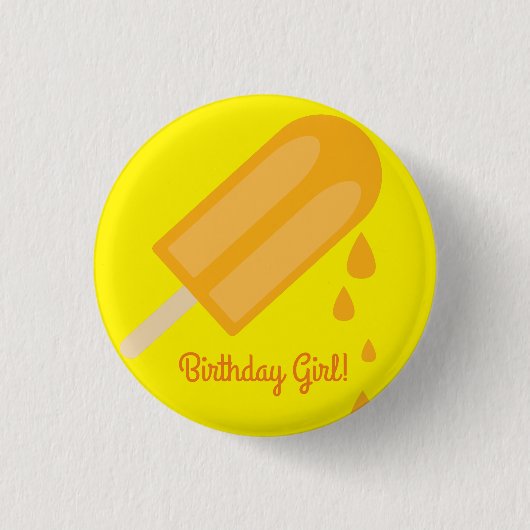 Popsiv Niedlich Summer 1. Geburtstag Party Thema Button (Vorderseite)