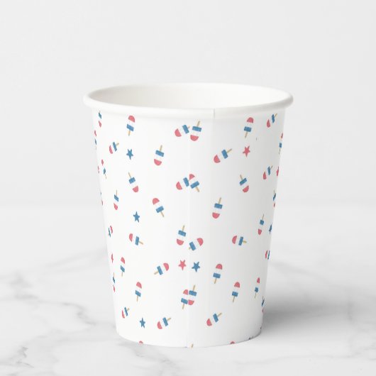 Popsiv Party Cup in White | Rot, Weiß und GRILLEN Pappbecher (Rechts)