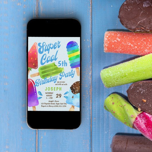 Popsiv Party Jegliche Altersjungen Super Coolen Ge Einladung