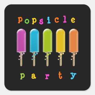 Popsiv-Party Quadratischer Aufkleber