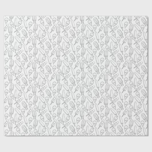 Popsiv und Eiscreme Farbe Ihr eigenes Muster Geschenkpapier (Flach)