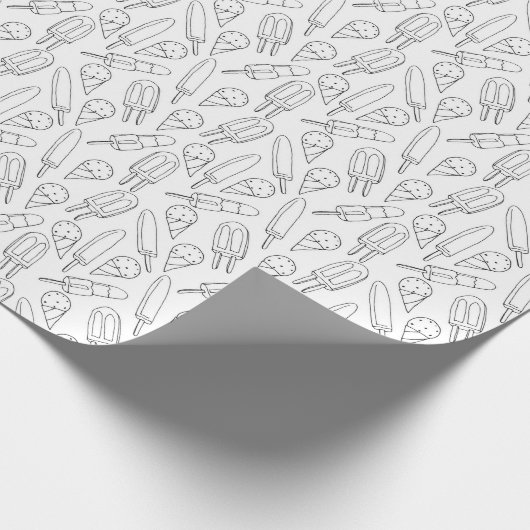 Popsiv und Eiscreme Farbe Ihr eigenes Muster Geschenkpapier (Ecke)