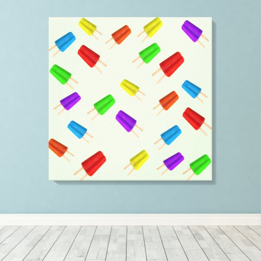 Popsizer Eiscreme Textur Leinwand (Insitu (Holzboden))