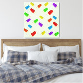 Popsizer Eiscreme Textur Leinwand (Insitu (Schlafzimmer))