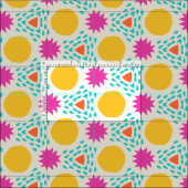 POPSTAR - Fun Modern farbenfrohe kid geometrische Stoff (Kachel)