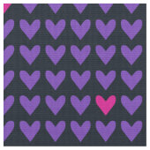 POPSTAR - Mod Lila und Hot Pink Valentine Hearts Stoff (Nahaufnahme)