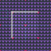 POPSTAR - Mod Lila und Hot Pink Valentine Hearts Stoff (Kachel)