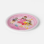 Popsternmädchen-Geburtstags-Party Pappteller (Schrägansicht)