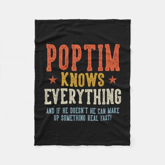 Poptim kennt alles Vatertag Retro Vintage Fleecedecke (Vorderseite)