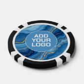 Popular Azure Blue Gold Marble Collection Pokerchips (Einzeln)