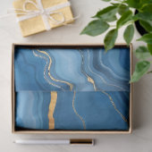 Popular Azure Blue Gold Marble Collection Seidenpapier (Geschenk)