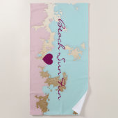 Popular Blush Pink Mint Gold Luxury Collection Strandtuch (Vorderseite)