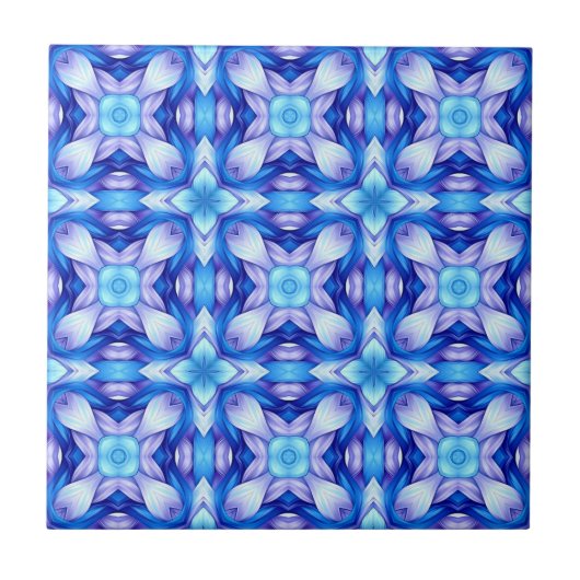 Popular captivating pattern in blue and violet fliese (Vorderseite)