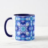 Popular captivating pattern in blue and violet tasse (Links)