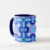 Popular captivating pattern in blue and violet tasse (Vorderseite Links)