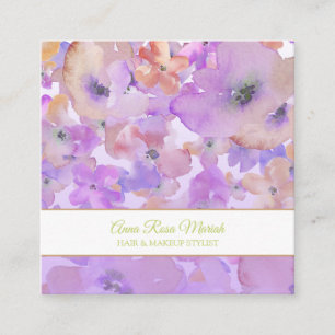 *~* Popular Chic Floral Pattern Wellness-Center Gi Quadratische Visitenkarte