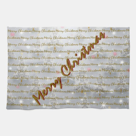 Popular Christmas Luxury Christmas Trees Geschirrtuch (Horizontal)