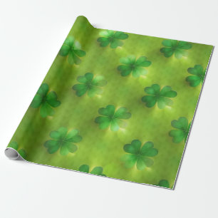 Popular Clover 4 Listet grüne Sammlung auf Geschenkpapier