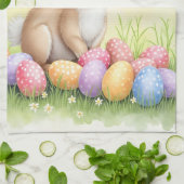 Popular Cute Easter Bunny And Eggs Collection Geschirrtuch (Gefaltet)