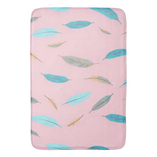 Popular Feathers Luxury Boho Collection Badematte (Vorderseite Vertikal)