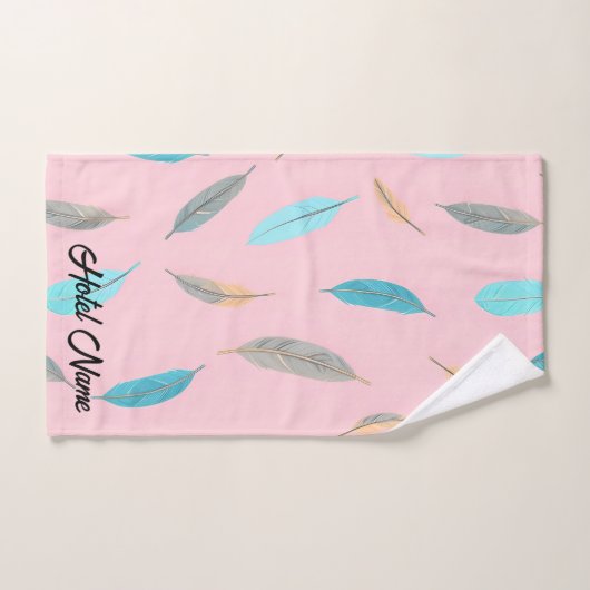 Popular Feathers Luxury Boho Collection Badhandtuch Set (Handtuch)