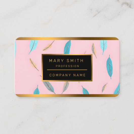 Popular Feathers Luxury Boho Collection Visitenkarte (Vorderseite)