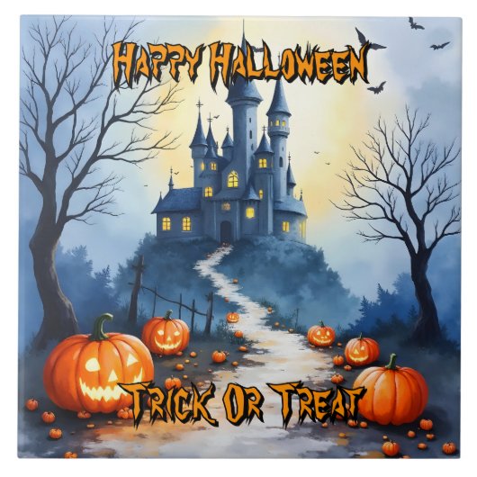 Popular Halloween Spooky Cute Collection Fliese (Vorderseite)