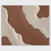 Popular Luxury Elegant Faux Cow Leather Collection Geschenkpapier (Flach)