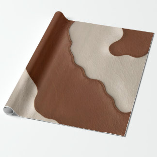 Popular Luxury Elegant Faux Cow Leather Collection Geschenkpapier