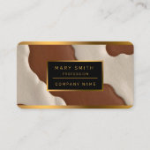 Popular Luxury Elegant Faux Cow Leather Collection Visitenkarte (Vorderseite)