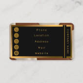 Popular Luxury Elegant Faux Cow Leather Collection Visitenkarte (Rückseite)