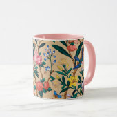 Popular pattern-birds, butterflies, bees... tasse (VorderseiteRechts)