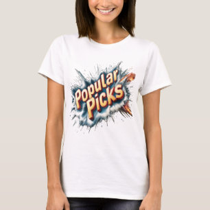 Popular Picks" Comic-Style-T - Shirt - Stehend her