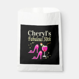 POPULAR PINK 50. GEBURTSTAG DIVA DESIGN GESCHENKTÜTCHEN