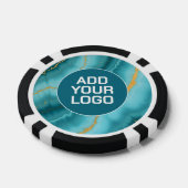 Popular Turquoise Blue Gold Marble Collection Pokerchips (Einzeln)