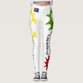 Populära Leggings vita med text samiska tecken (Vorderseite)