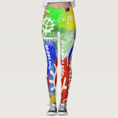 Populära samiska mönster leggings (Vorderseite)