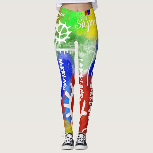 Populära samiska mönster leggings (Vorderseite)