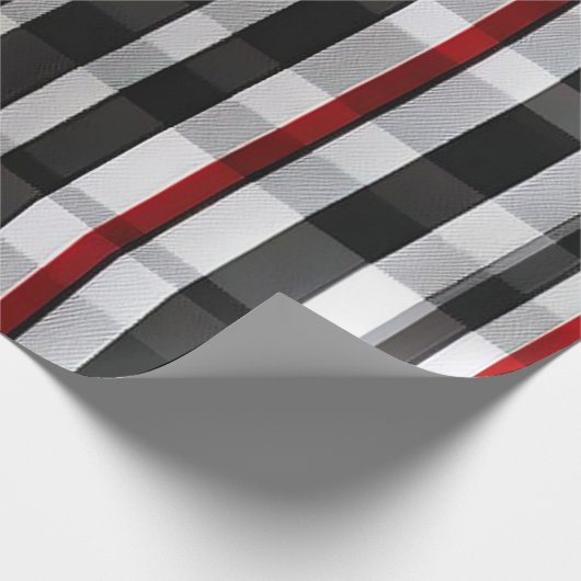 Populäre Abstrakte Karierte Schwarze Sammlung Geschenkpapier (Ecke)