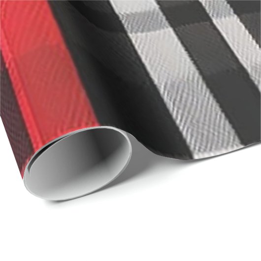 Populäre Abstrakte Karierte Schwarze Sammlung Geschenkpapier (Rolleneckpunkt)