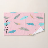 Populäre Federn Luxus Boho Kollektion Badhandtuch Set (Handtuch)