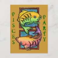 POPULÄRE FISCH-PARTYS-PARTY-GEBURTSTAGS-EINLADUNG