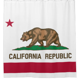 Populäre Flagge der Republik Kalifornien Duschvorhang
